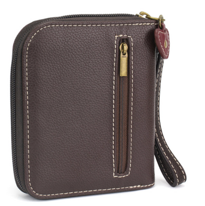 839BUS4S Chala Zip-Around Wallet - Cross - Maroon 0