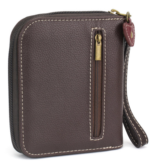 839BUS4S Chala Zip-Around Wallet - Cross - Maroon 0