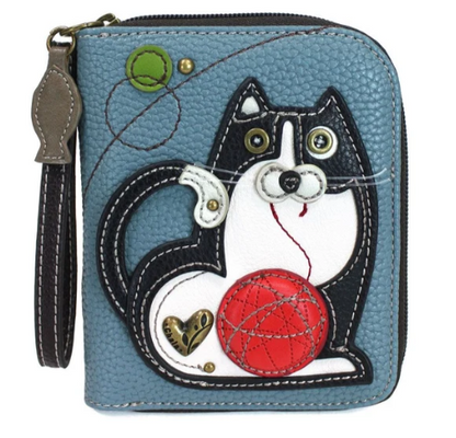 839FC1 Chala Zip-Around Wallet - Fat Cat - Blue Gray 0
