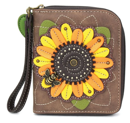 839SF3 Chala Zip-Around Wallet  - Sunflower - Brown 0