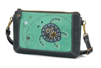 D822TU7 Chala Dazzled Zip Pouch Crossbody - Turtle - Turquoise 0