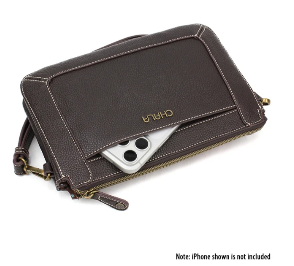 D827PP9 Chala Dazzled Cellphone Crossbody - Paw Print - Burgundy 0