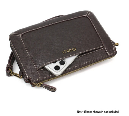 D827PP9 Chala Dazzled Cellphone Crossbody - Paw Print - Burgundy 0