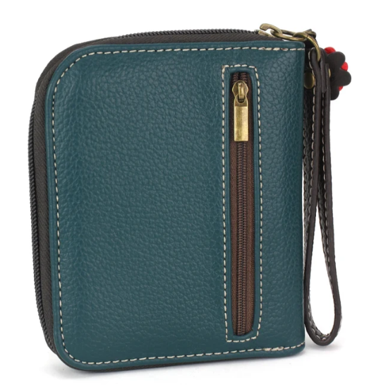 839BUS4S Chala Zip-Around Wallet - Bus - Teal Stripe 0