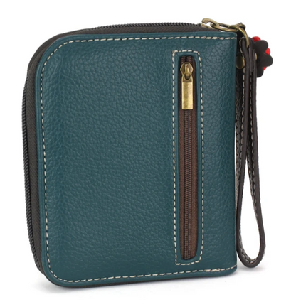 839BUS4S Chala Zip-Around Wallet - Bus - Teal Stripe 0