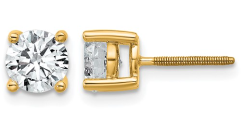 EM1006S-150C-LD 14K Yellow Gold 1 1/2CTW Lab Grown Diamond Stud Earrings 0