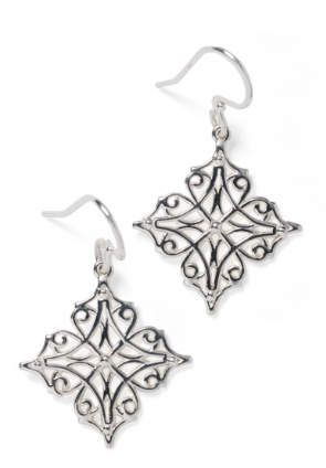 739 DER E638 Southern Gates Sterling Silver Art Deco Grace Earrings 0