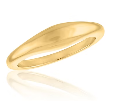 LAY-RING126G Layers Gold Tone Polished Dome Ring 0