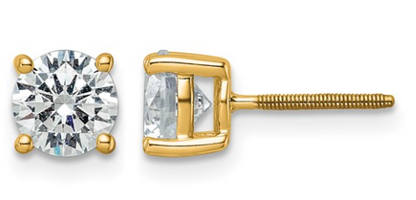 EM1006S-200C-LD 14K Yellow Gold 2CT Lab Grown Diamond Studs with Certification 0