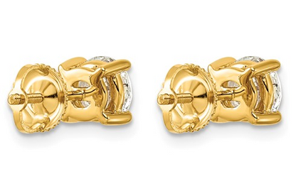 EM1006S-200C-LD 14K Yellow Gold 2CT Lab Grown Diamond Studs with Certification 0