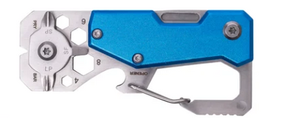33265 Mad Man Stainless Multi-Tool Carabiner Blue 0