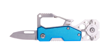 33265 Mad Man Stainless Multi-Tool Carabiner Blue 0