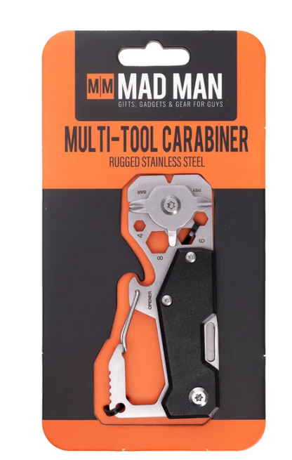 33264 Mad Man Stainless Multi-Tool Carabiner Black 0