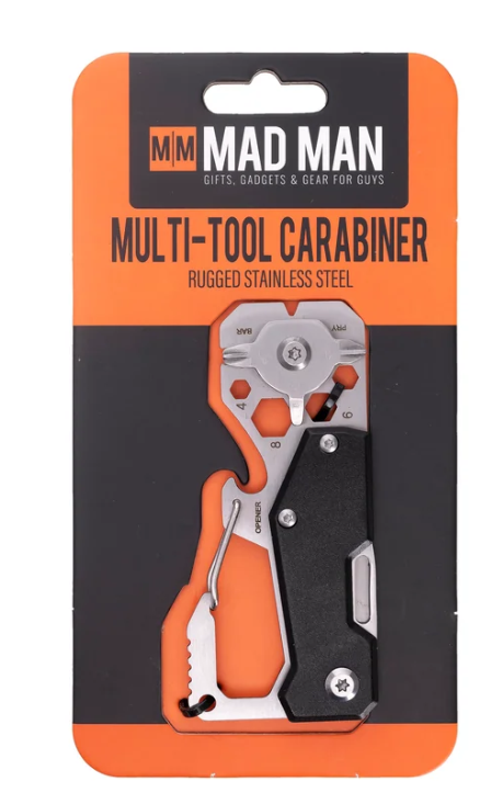 33264 Mad Man Stainless Multi-Tool Carabiner Black 0