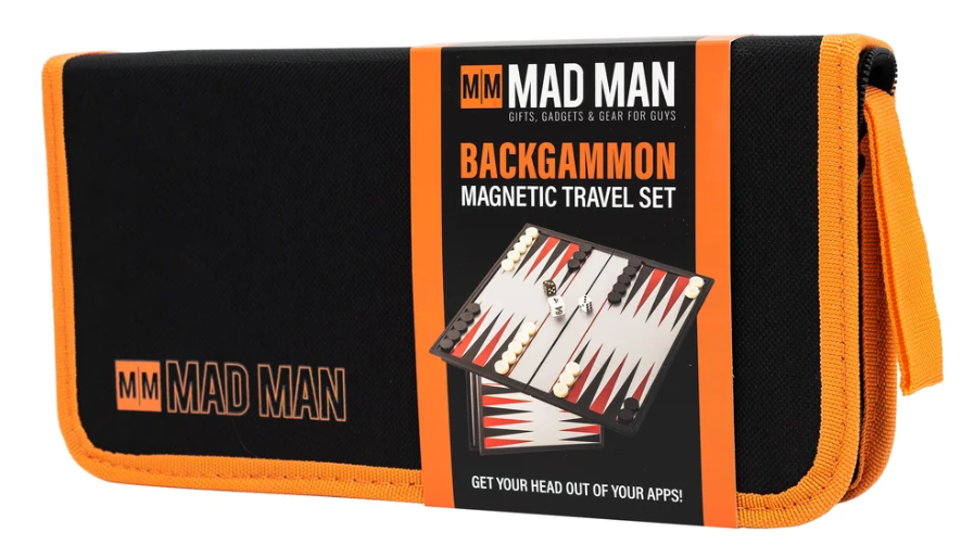 32444 Mad Man Backgammon Magnetic Travel Set 0