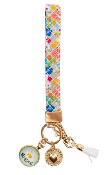 34562 Divinity Boutique Wristlet Keychain Blessed 0