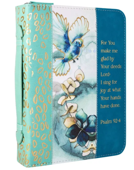 32637 Divinity Boutique Watercolor Flower Bird Bible Cover 0