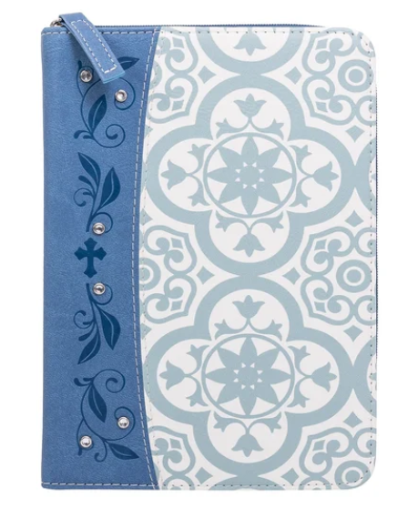 32673 Divinity Boutique Zippered Journal Blue Tile w/Gems 0