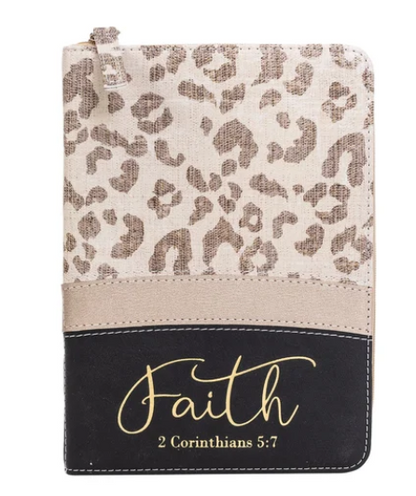 32671 Divinity Boutique Zippered Journal Leopard Faith 0