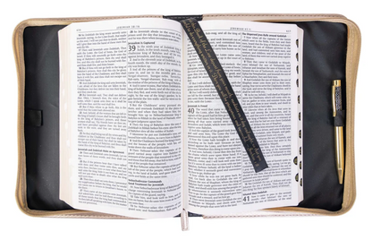 32633 Divinity Boutique Bible Cover Black & White Floral Large 0