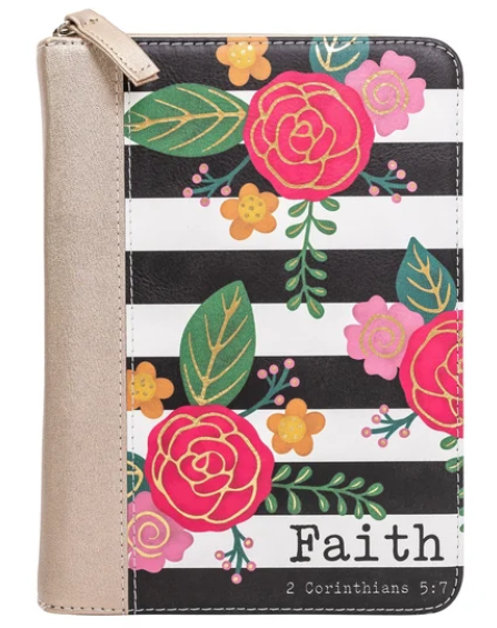 32680 Divinity Boutique Zippered Journal Black & White Floral 0