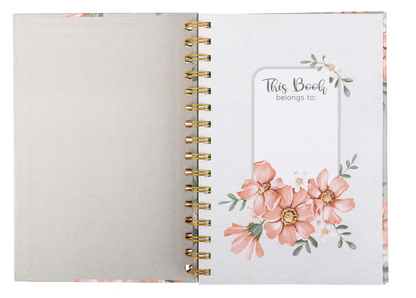 32801 Divinity Boutique Spiral Journal Sage & Peach Flowers 0