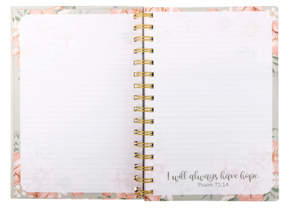 32801 Divinity Boutique Spiral Journal Sage & Peach Flowers 0