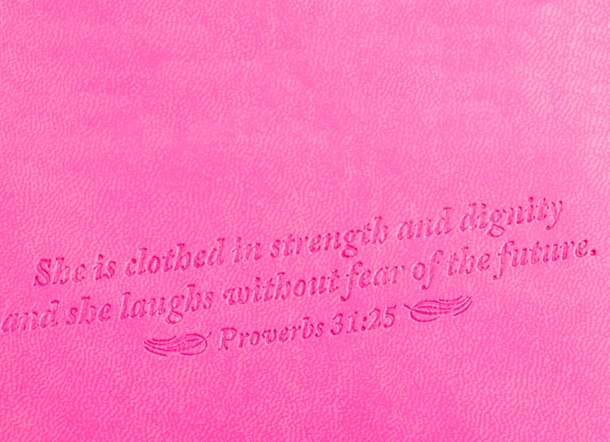 22876 Divinity Boutique Wrap Journal Proverbs 31 with Key Charm Pink 0
