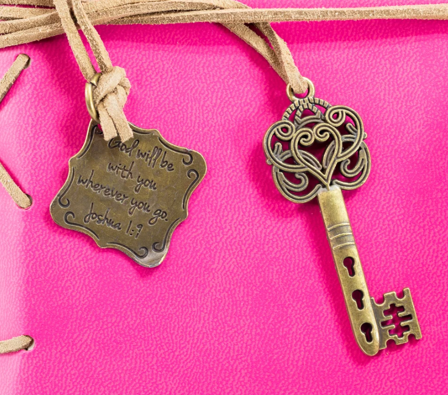 22876 Divinity Boutique Wrap Journal Proverbs 31 with Key Charm Pink 0
