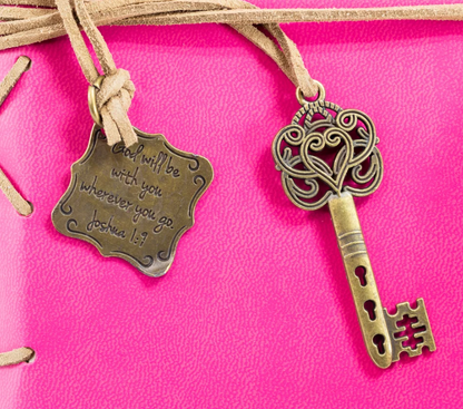 22876 Divinity Boutique Wrap Journal Proverbs 31 with Key Charm Pink 0
