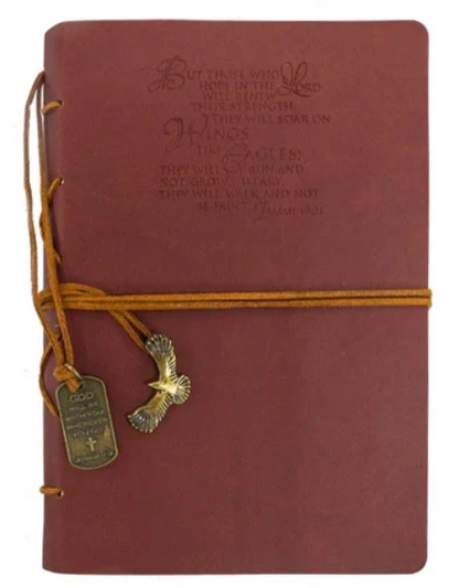 22877 Divinity Boutique Wrap Journal Wings Like Eagles with Eagle Charm 0