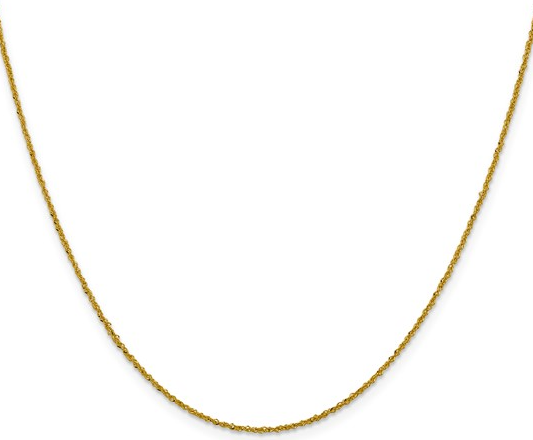 5333-18 10K Yellow Gold 1mm Sparkle Singapore Chain 18inch 0