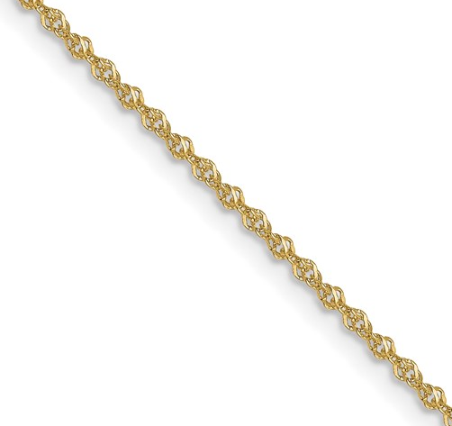 5333-18 10K Yellow Gold 1mm Sparkle Singapore Chain 18inch 0