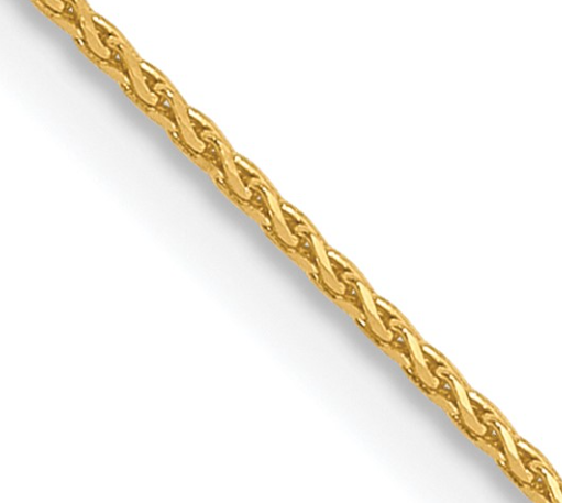 8210-16 10K Yellow Gold .85mm Diamond Cut Spiga Chain - 16inch