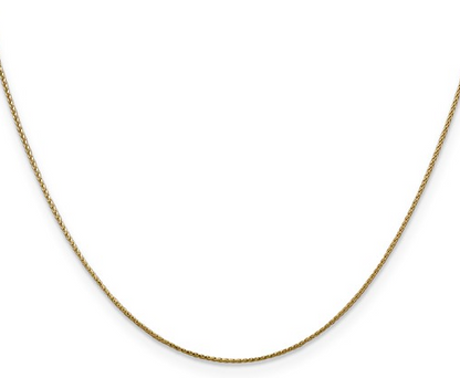 8210-16 10K Yellow Gold .85mm Diamond Cut Spiga Chain - 16inch