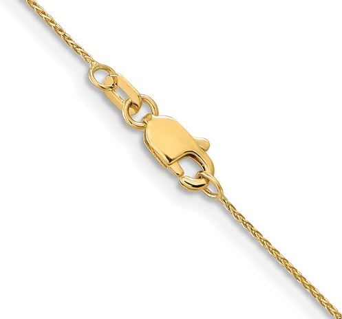8210-16 10K Yellow Gold .85mm Diamond Cut Spiga Chain - 16inch