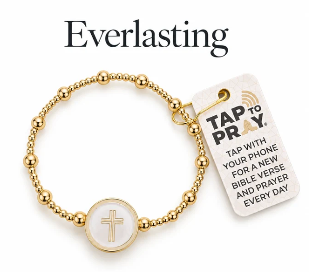 100-747 Tap to Pray Survivor Series Beaded Bracelet Gold Filled Everlasting 0
