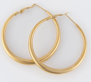 10016 Narelle 18k Gold Plated Chunky Hoop Earrings 0
