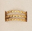 10158-1 Narelle 18K Gold Plated 3 Row Adjustable Beaded Ring 0