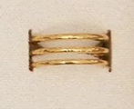 10158-6 Narelle 18K Yellow Gold Plated 3Row Adjustable Ring 0