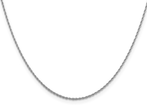 5187/16 10K White Gold L 16IN D/C Pendant Rope Chain