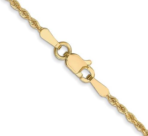 8000-16 10K Yellow Gold 16Inch 1.5MM Diamond-Cut Rope Chain 0