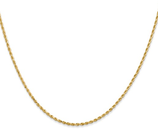 8000-18 10K Yellow Gold 18Inch 1.5MM Diamond-Cut Rope Chain 0