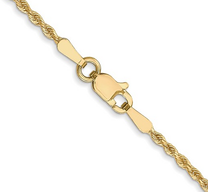 8000-20 10K Yellow Gold 20Inch 1.5MM Diamond-Cut Rope Chain 0