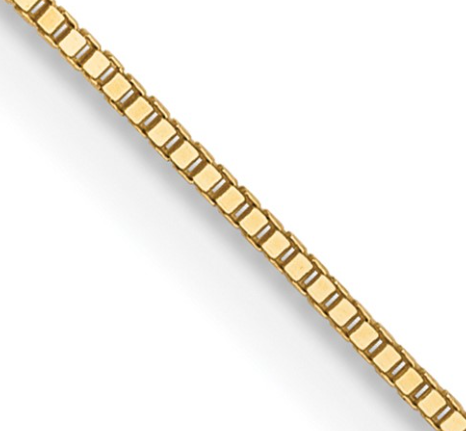 5108-16 10K Yellow Gold 16Inch .5mm Baby Box Chain 0