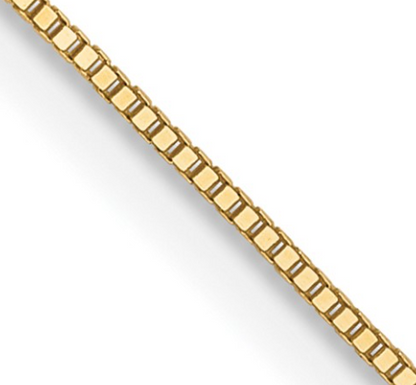 5108-16 10K Yellow Gold 16Inch .5mm Baby Box Chain 0