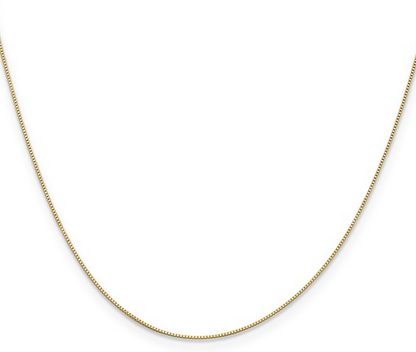 5108-16 10K Yellow Gold 16Inch .5mm Baby Box Chain 0