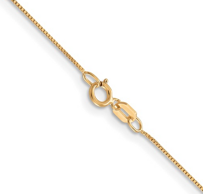 5108-16 10K Yellow Gold 16Inch .5mm Baby Box Chain 0