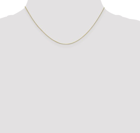 5108-16 10K Yellow Gold 16Inch .5mm Baby Box Chain 0