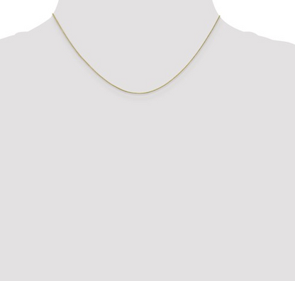 5108-16 10K Yellow Gold 16Inch .5mm Baby Box Chain 0